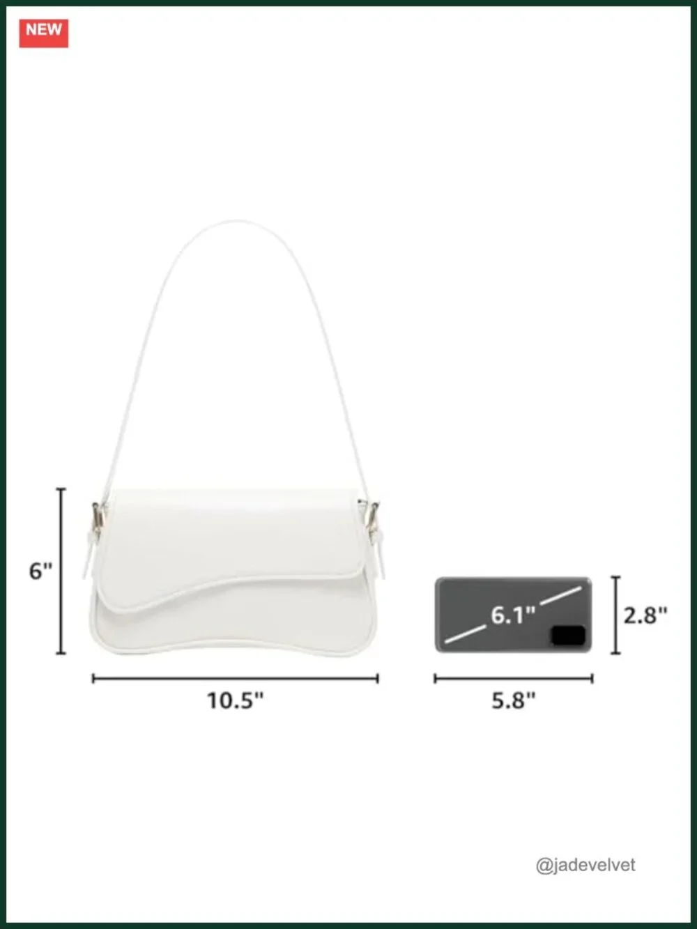 Vegan Leather Hobo Handbag Crossbody Shoulder Bag Adjustable Strap Magnetic